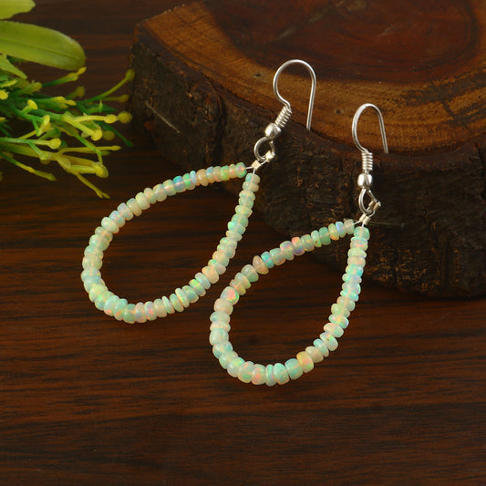 Aura Fire Opal Teardrop Earrings