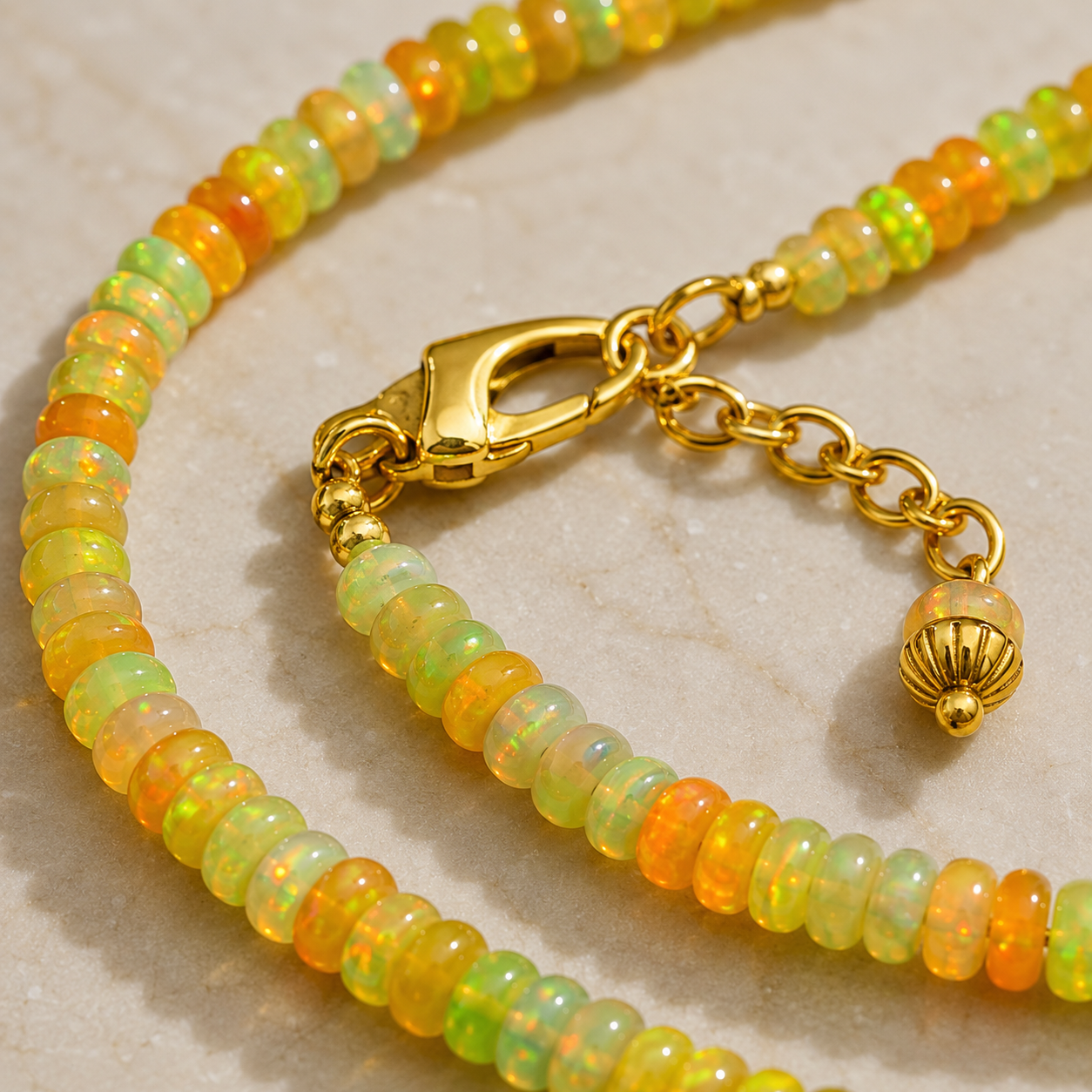 Natural Opal Beaded Bracelet | Handmade Genuine Opal Gemstone Bracelet | Healing Crystal Jewelry for Women | October Birthstone Gift