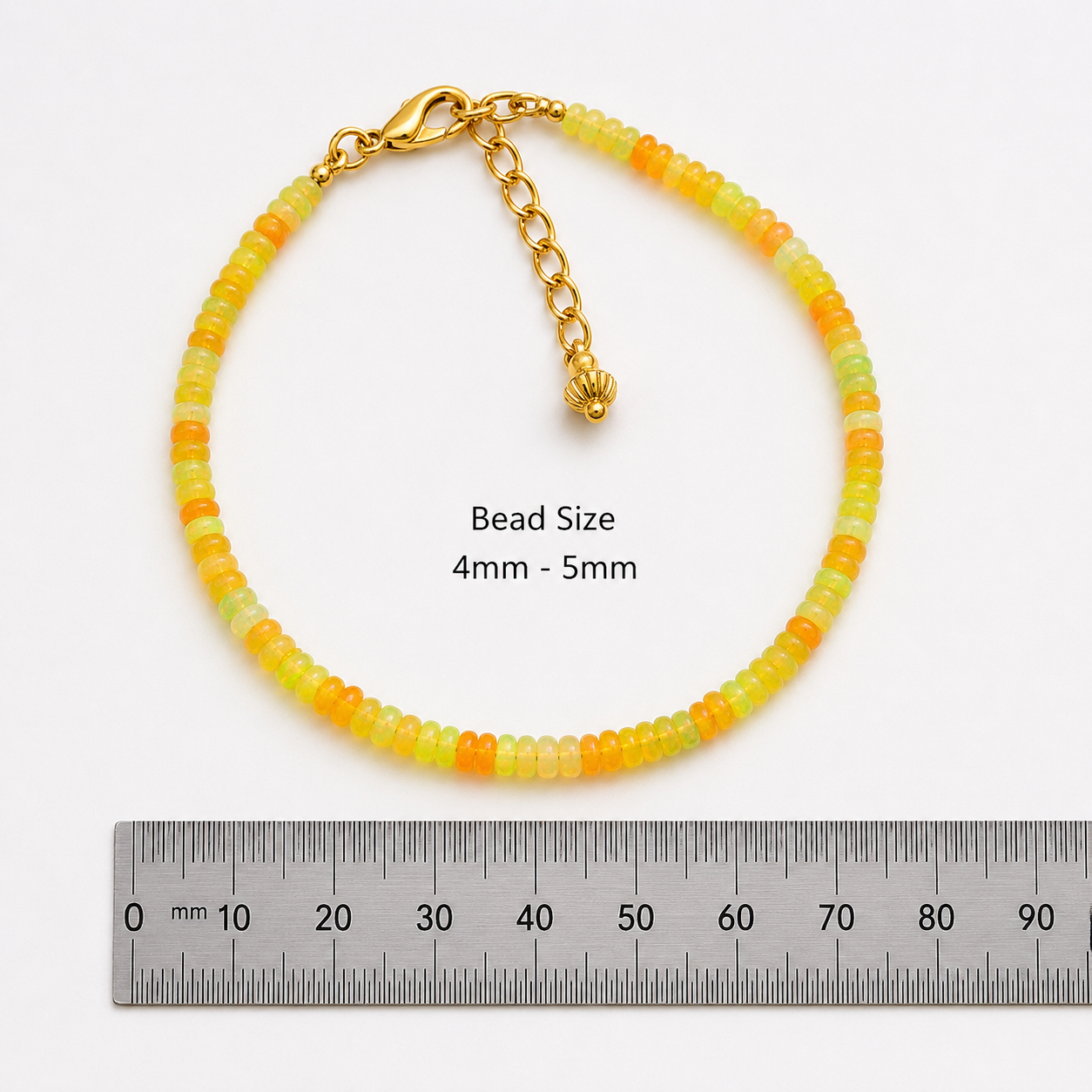 Natural Opal Beaded Bracelet | Handmade Genuine Opal Gemstone Bracelet | Healing Crystal Jewelry for Women | October Birthstone Gift